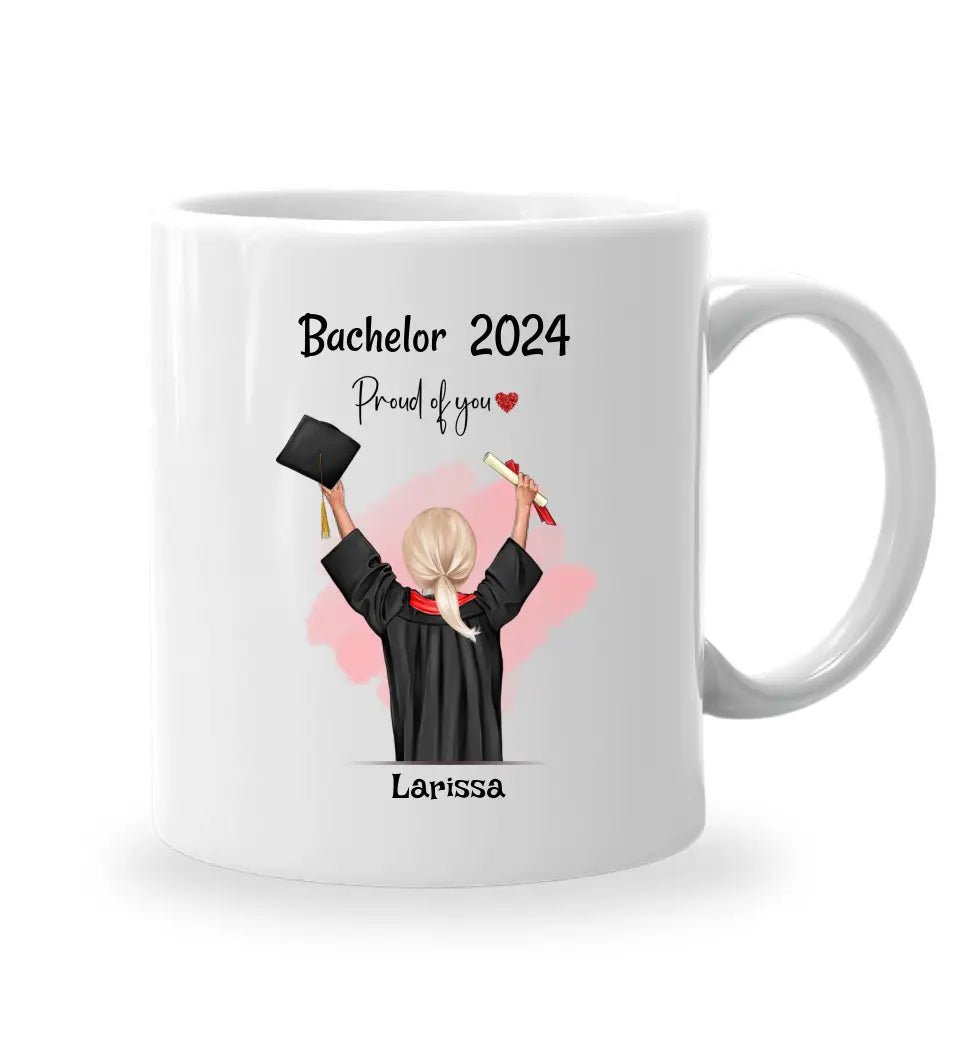 Personalisierte Bachelor Tasse für Mädchen & Tochter - Cantty