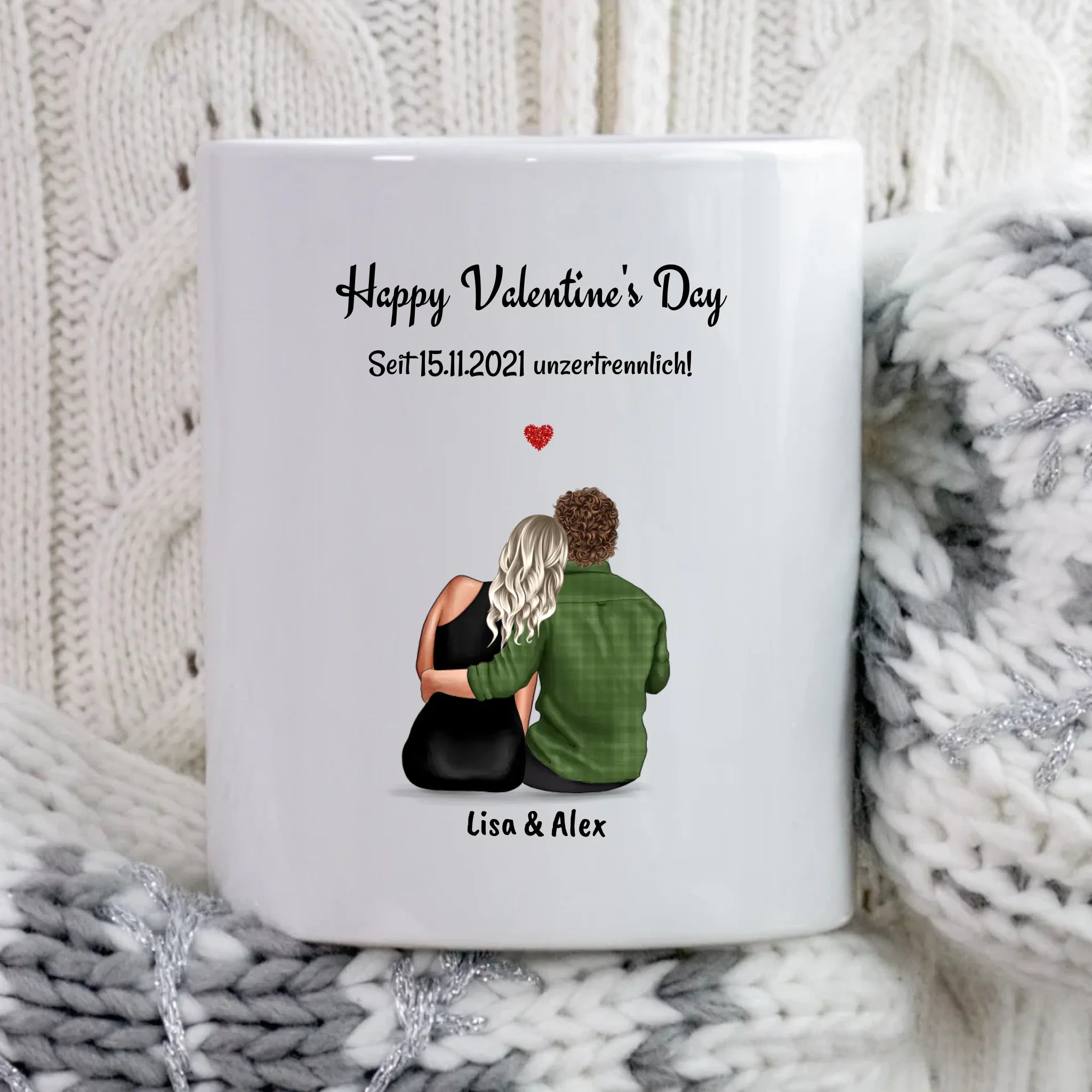 Personalisierte Geschenk Tasse zum Valentinstag gestalten - Cantty