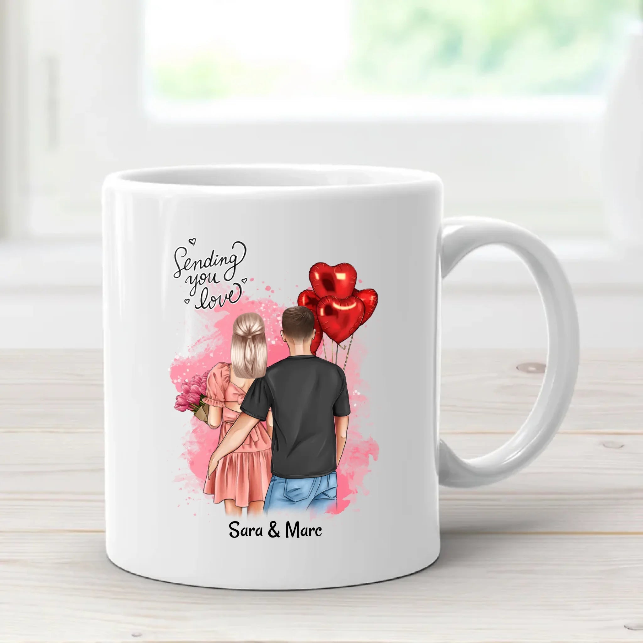 Personalisierte Tasse Freundin Valentinstag - Cantty