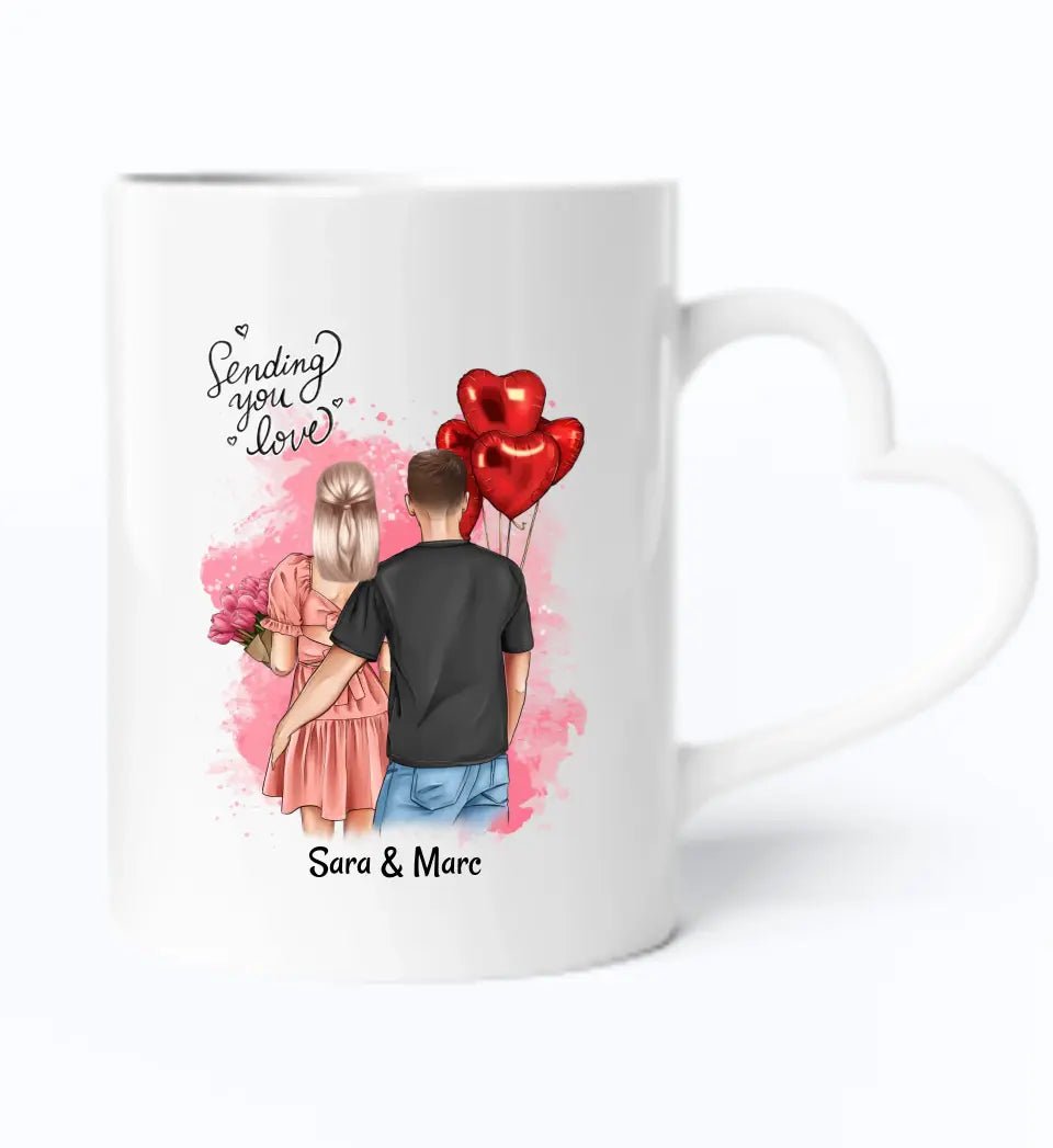 Personalisierte Tasse Freundin Valentinstag - Cantty