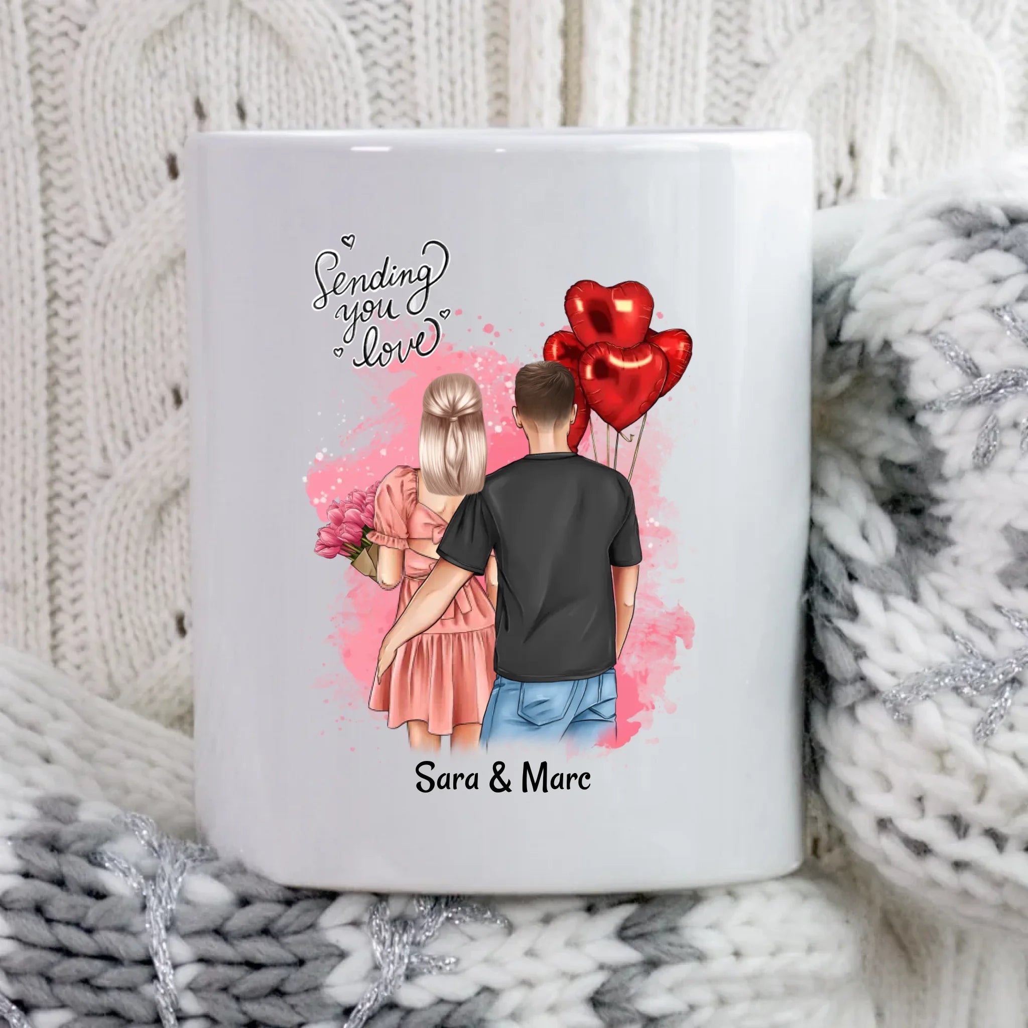 Personalisierte Tasse Freundin Valentinstag - Cantty