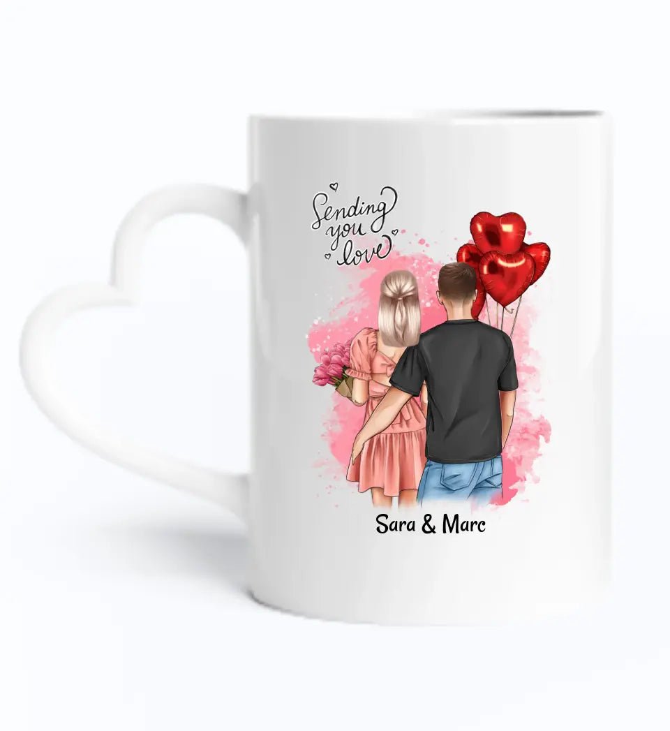 Personalisierte Tasse Freundin Valentinstag - Cantty