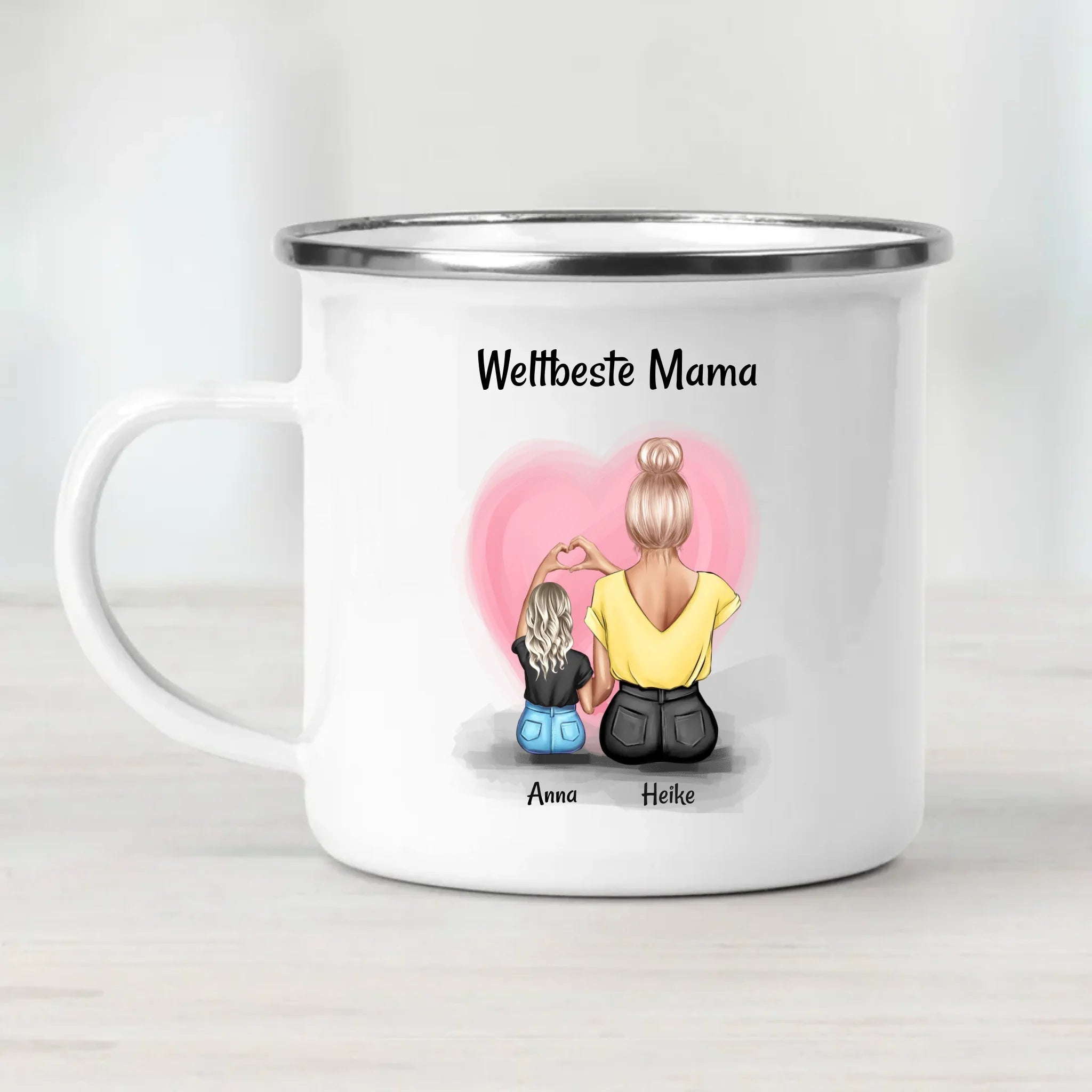 Personalisierte Tasse für Mama Tochter individuell gestalten - Cantty