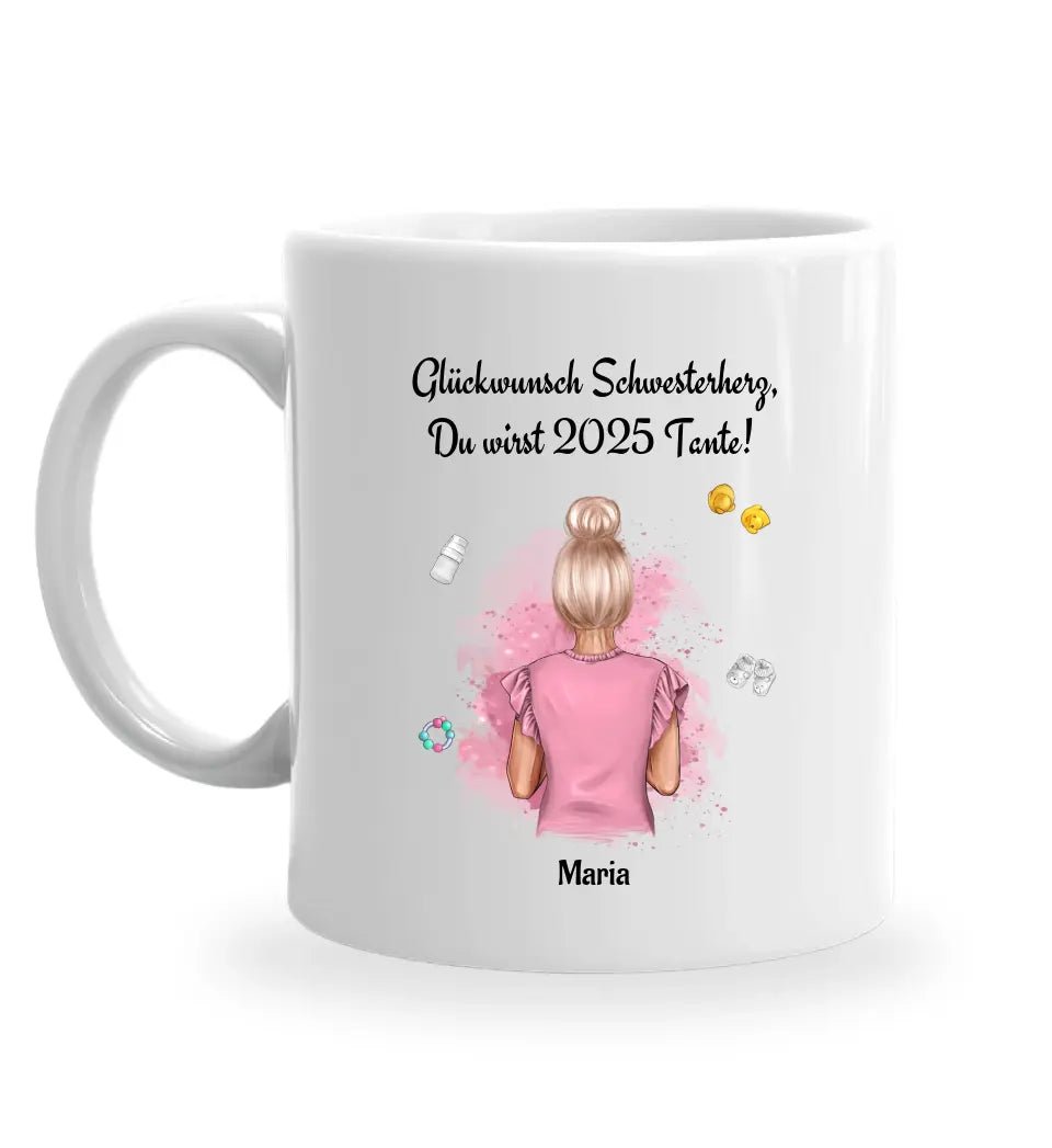 Personalisierte Tasse Geschenk du wirst Tante Ankündigung - Cantty