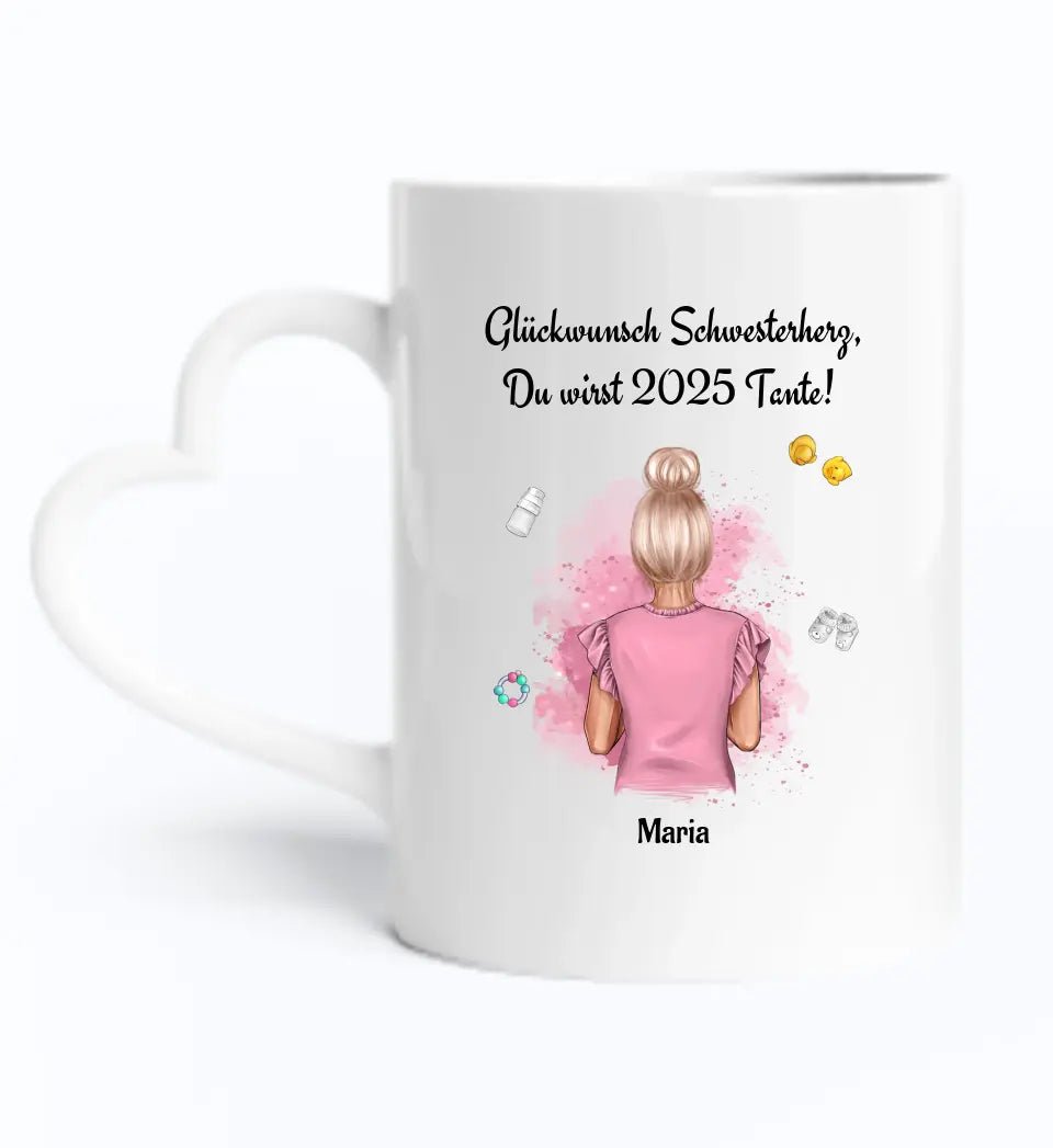 Personalisierte Tasse Geschenk du wirst Tante Ankündigung - Cantty