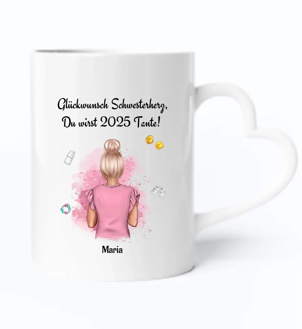 Personalisierte Tasse Geschenk du wirst Tante Ankündigung - Cantty