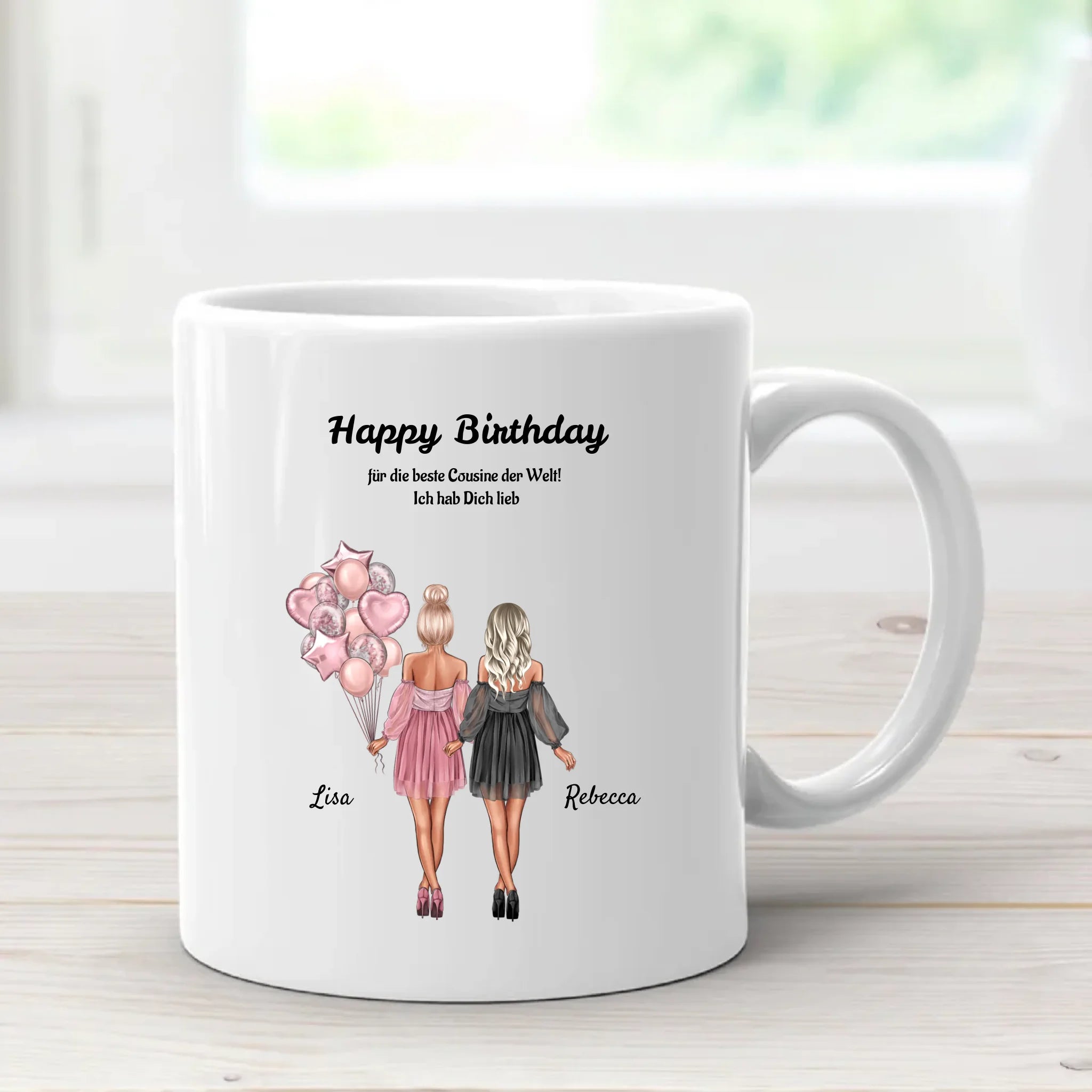 Personalisierte Tasse Geschenk für Cousine - Cantty