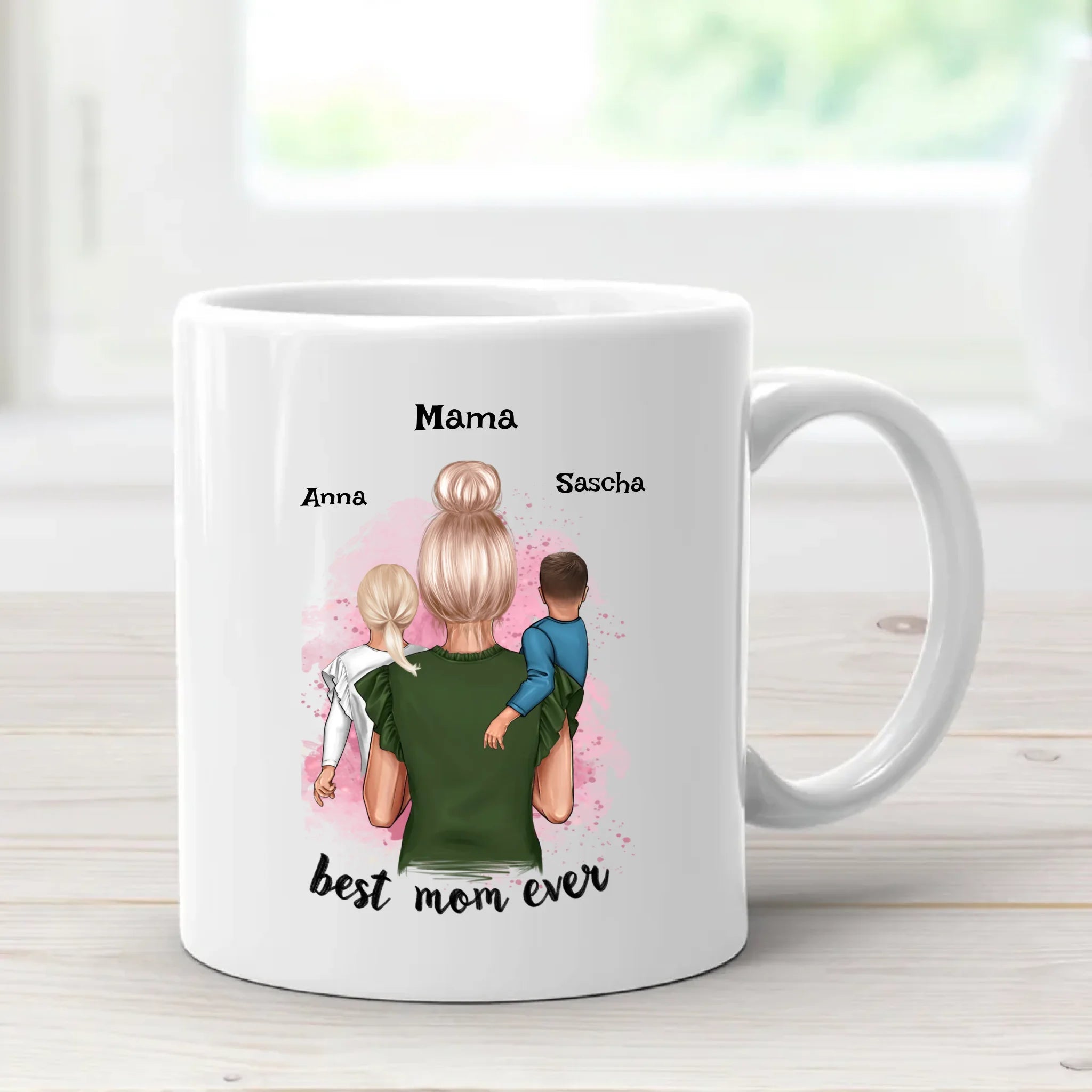 Personalisierte Tasse Geschenk für Mama von Kindern - Cantty