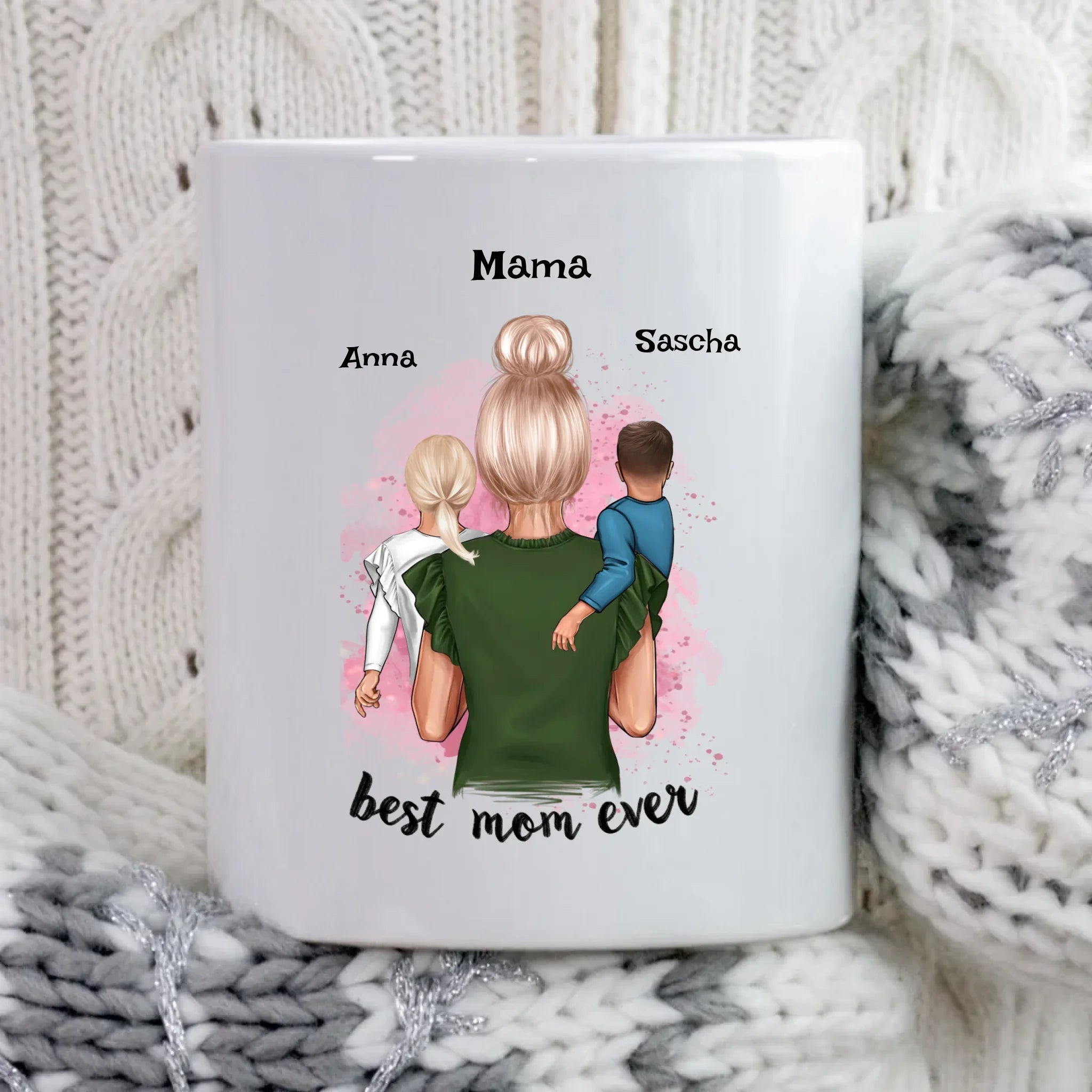 Personalisierte Tasse Geschenk für Mama von Kindern - Cantty