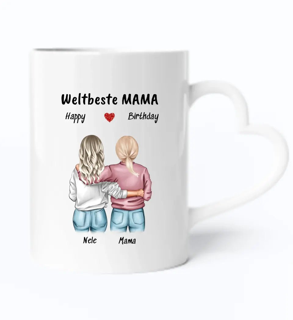 Personalisierte Tasse Mutter Tochter Bild Geschenk - Cantty