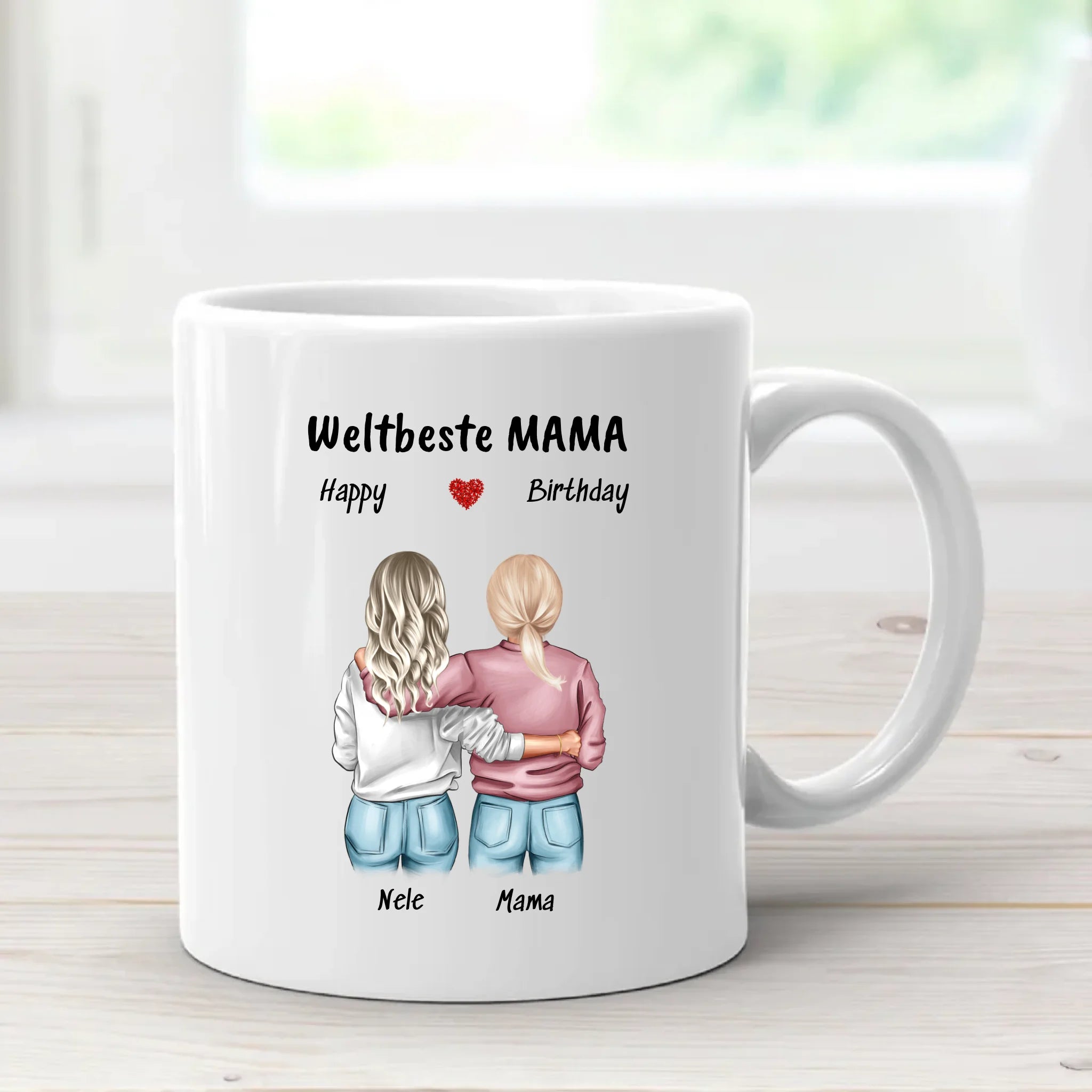 Personalisierte Tasse Mutter Tochter Bild Geschenk - Cantty