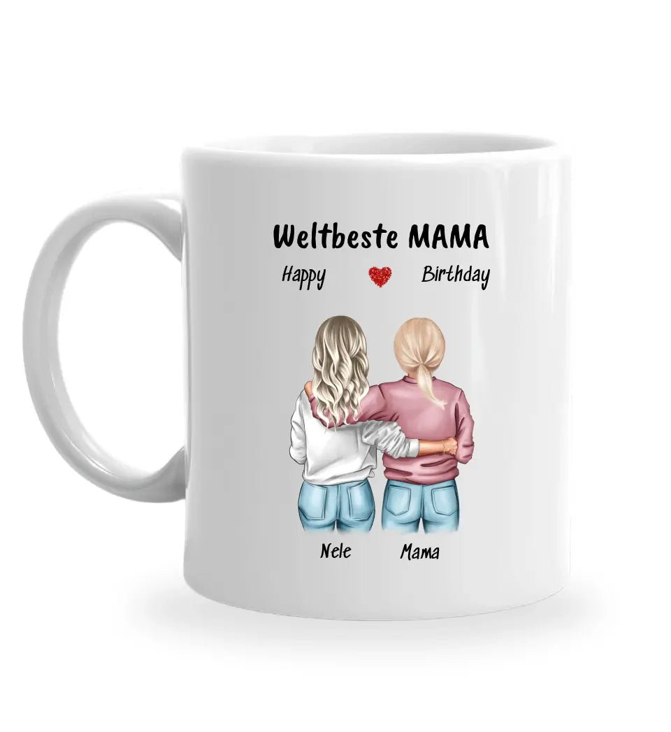 Personalisierte Tasse Mutter Tochter Bild Geschenk - Cantty