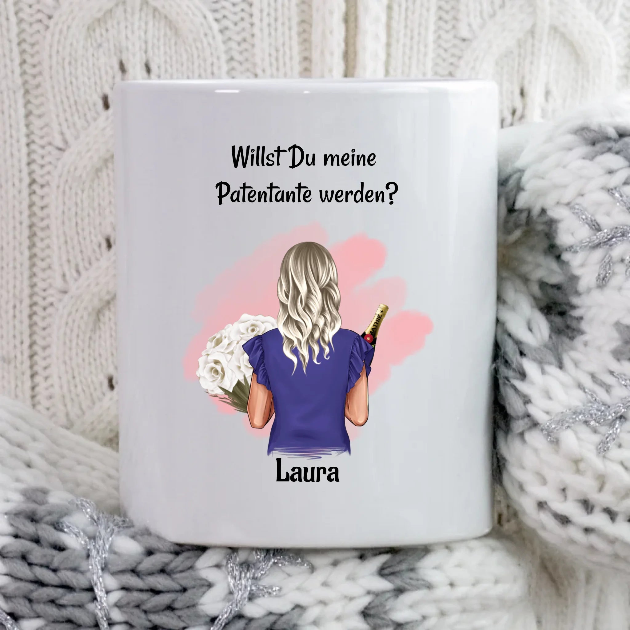 Personalisierte Tasse Patentante Fragen Geschenk - Cantty