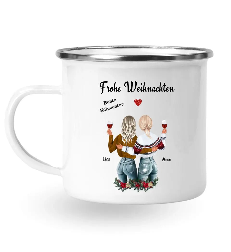 Personalisierte Tasse Schwesterherz Weihnachtsgeschenk - Cantty