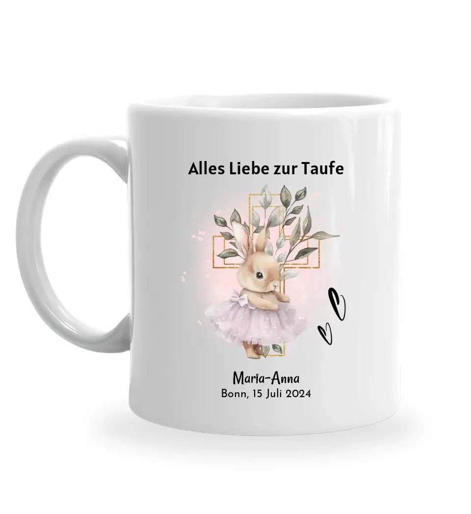 Personalisierte Taufe Tasse für Mädchen mit Name - Cantty