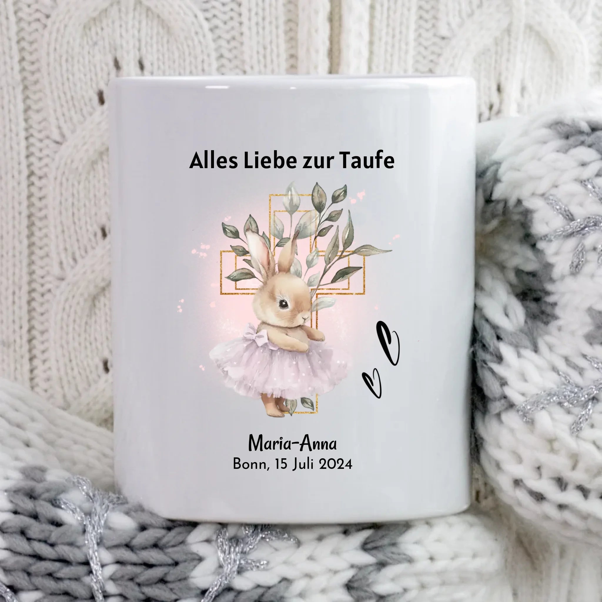 Personalisierte Taufe Tasse für Mädchen mit Name - Cantty