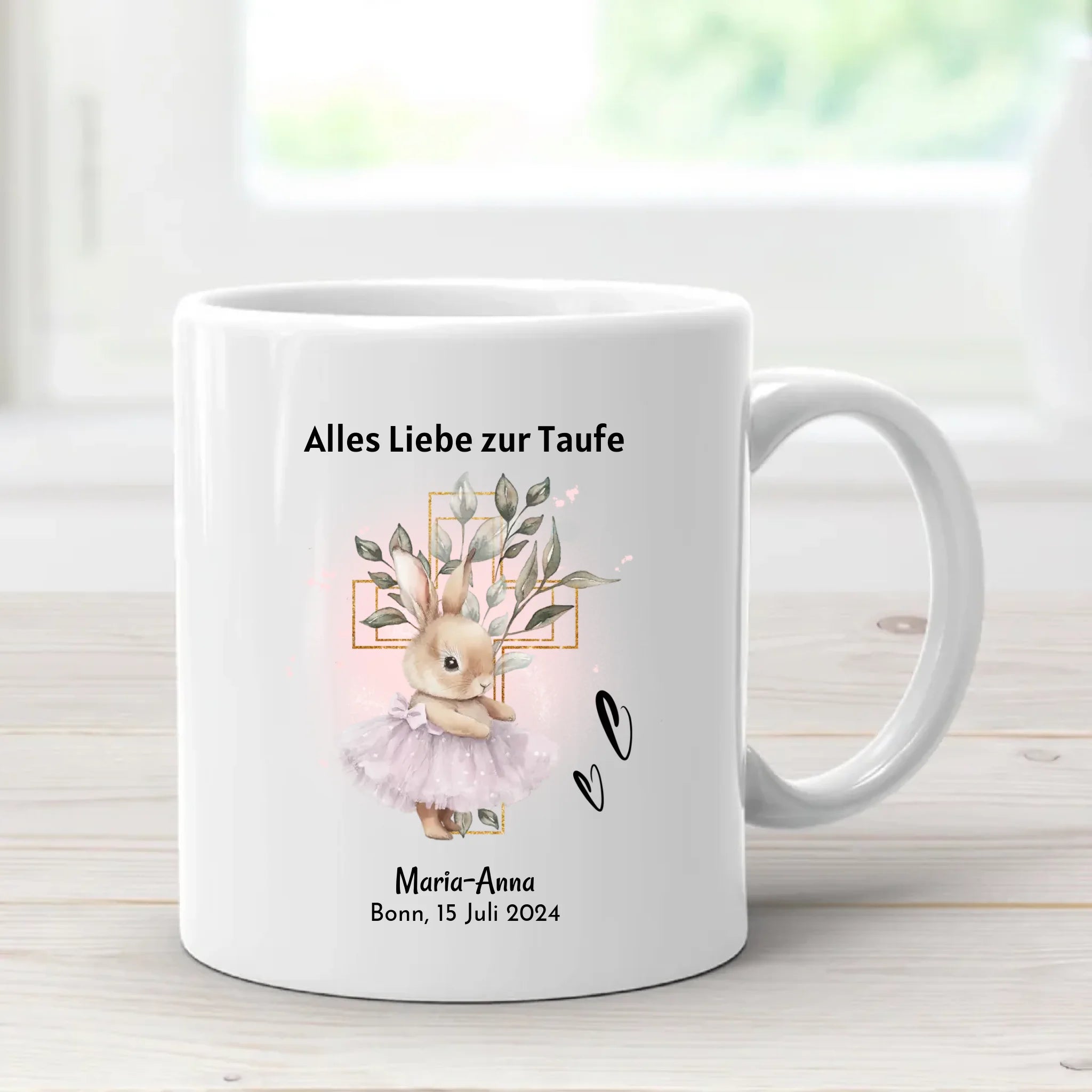 Personalisierte Taufe Tasse für Mädchen mit Name - Cantty