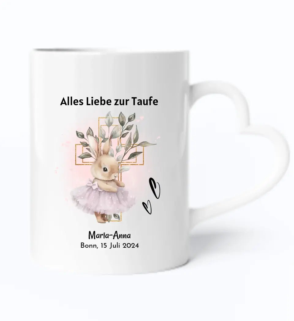 Personalisierte Taufe Tasse für Mädchen mit Name - Cantty