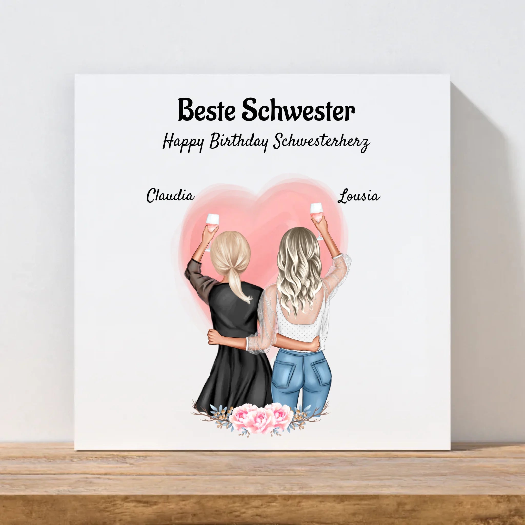 Personalisiertes Geschenk für Schwester Leinwand - Cantty