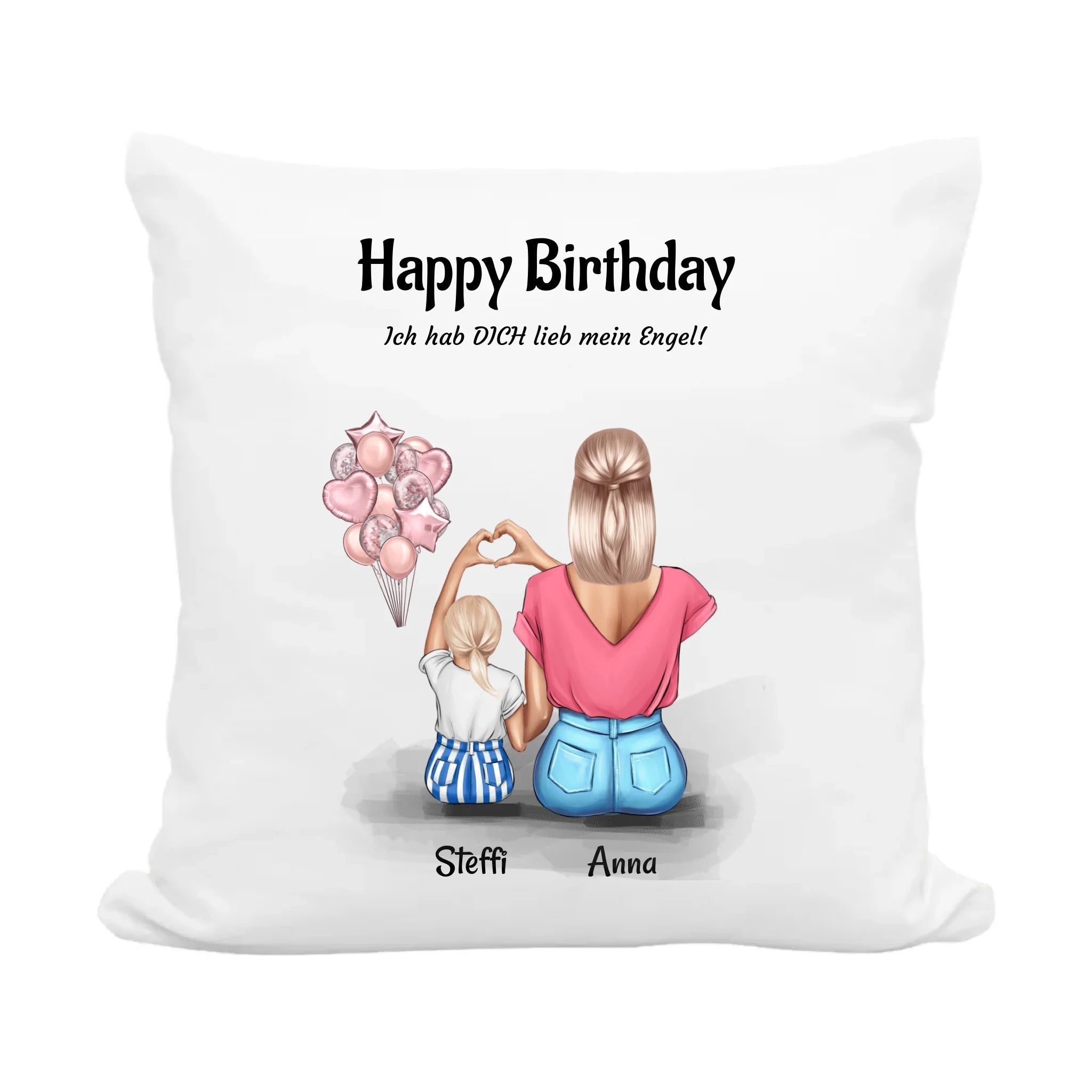 Personalisiertes Kissen Geschenk zum Geburtstag für Patenkind Mädchen - Cantty