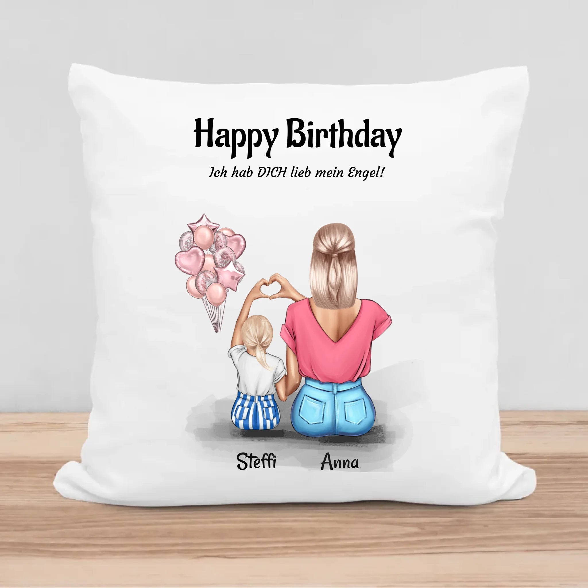 Personalisiertes Kissen Geschenk zum Geburtstag für Patenkind Mädchen - Cantty