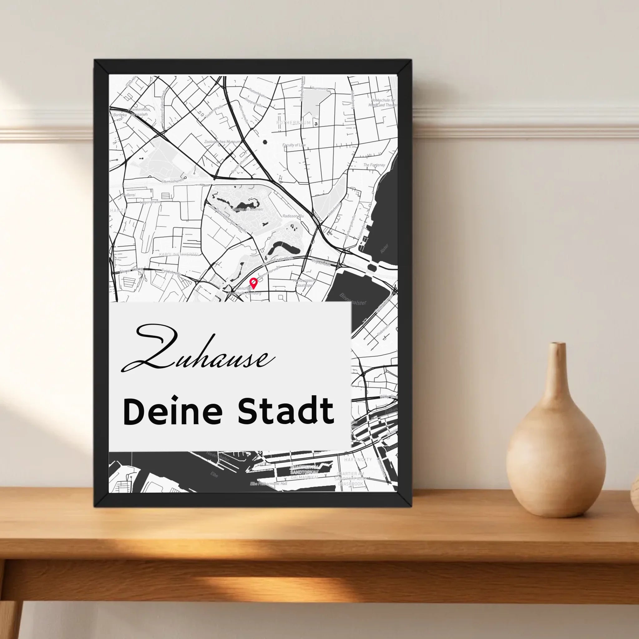 Personalisiertes Koordinatenposter Stadtkarte - Cantty