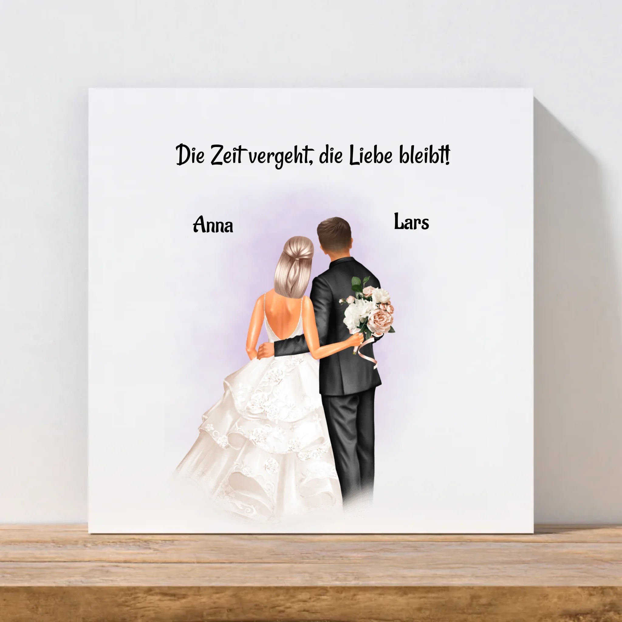 Personalisiertes Leinwandbild Hochzeitstag Geschenk für Ehefrau - Cantty