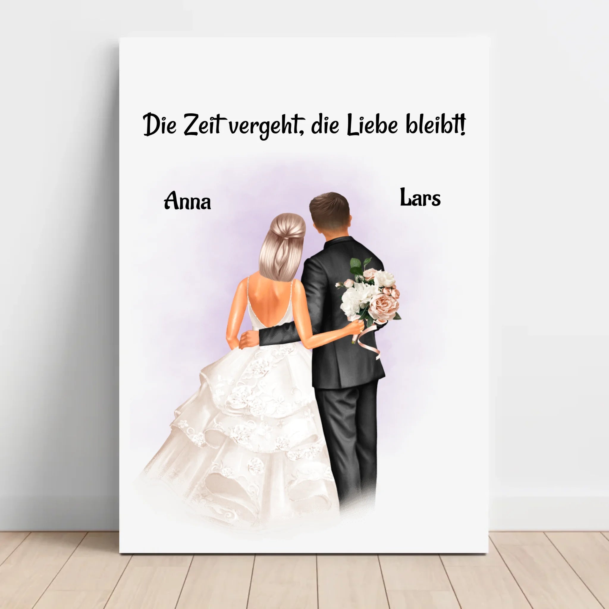 Personalisiertes Leinwandbild Hochzeitstag Geschenk für Ehefrau - Cantty