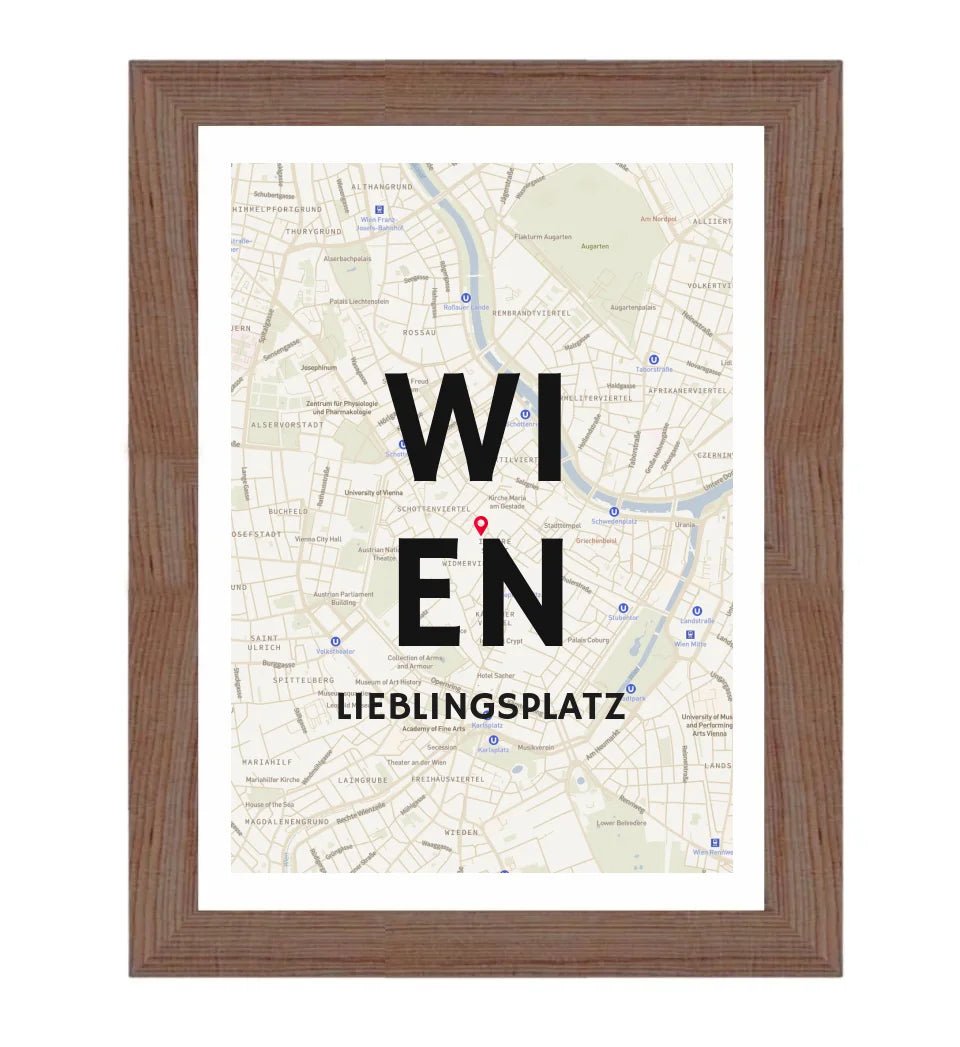 Personalisiertes Lieblingsplatz Stadtkarte Poster - Cantty