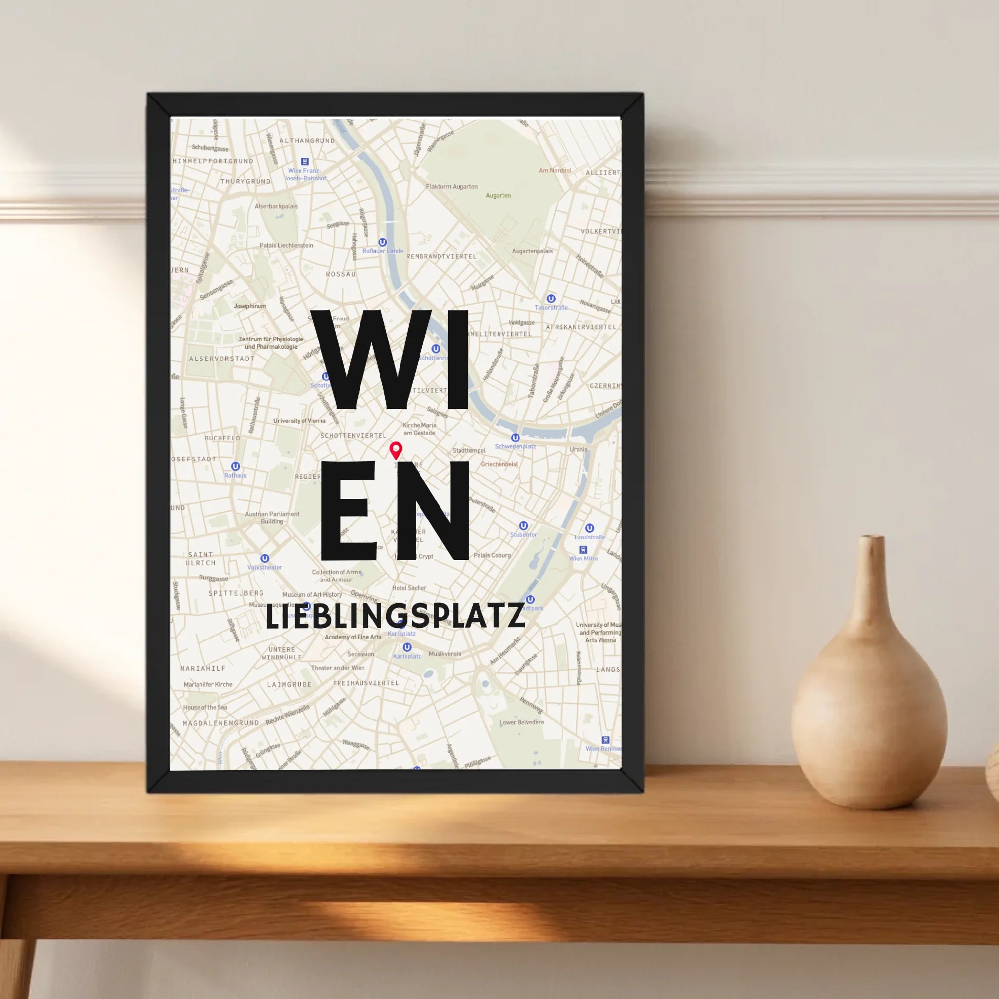 Personalisiertes Lieblingsplatz Stadtkarte Poster - Cantty