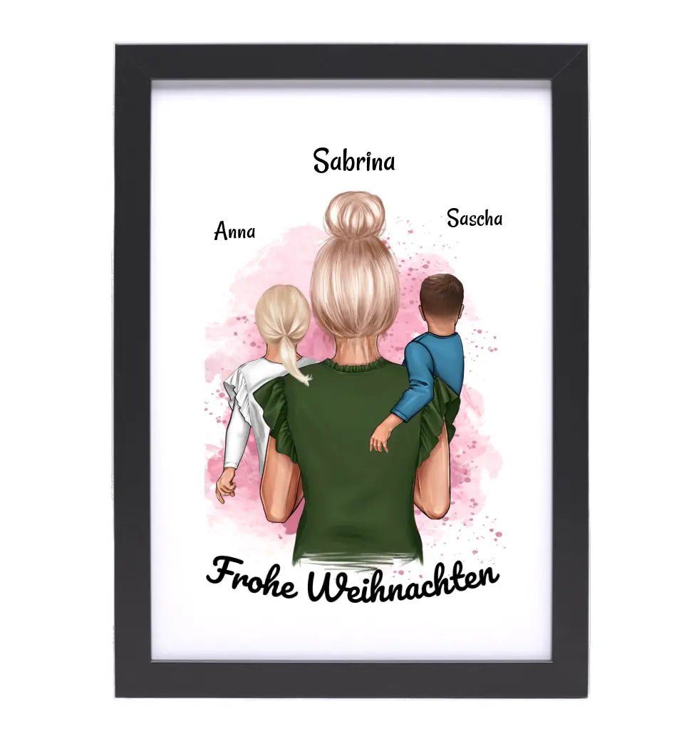 Personalisiertes Patentante Poster Geschenk Weihnachten - Cantty