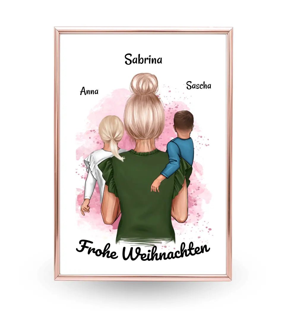 Personalisiertes Patentante Poster Geschenk Weihnachten - Cantty