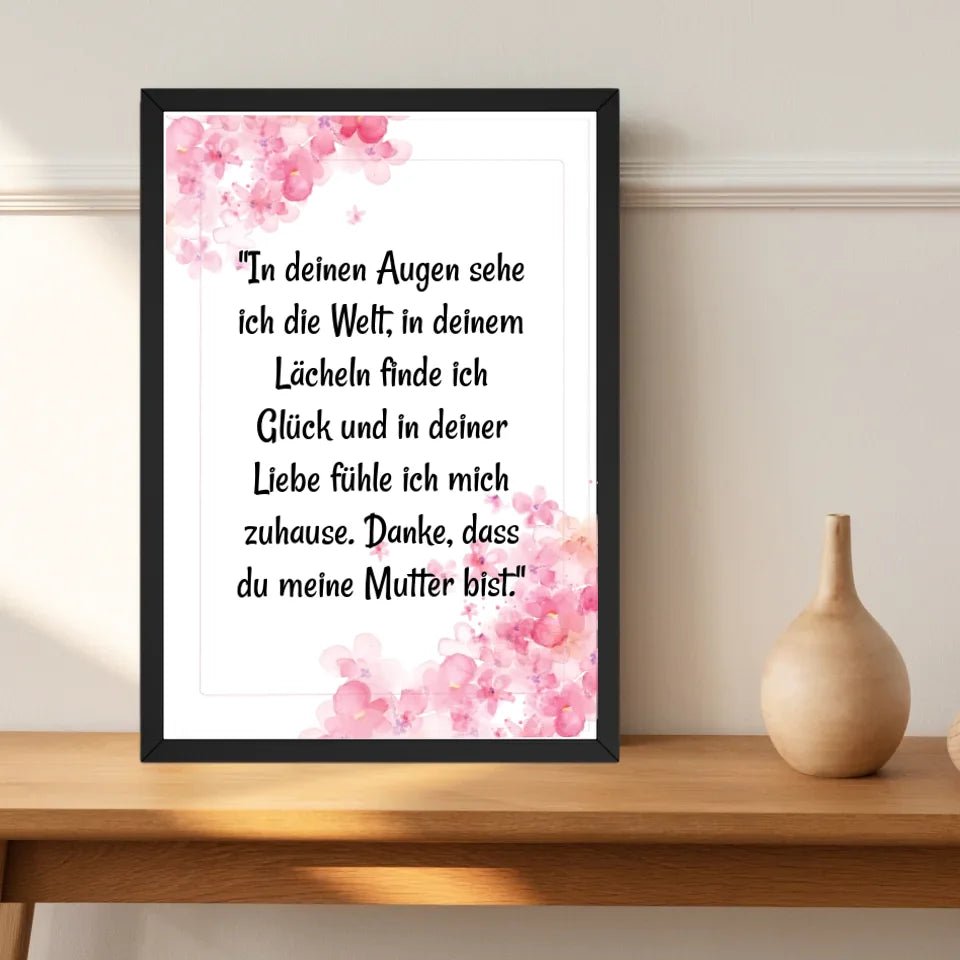 Personalisiertes Poster Geschenk für Mama von Tochter mit Spruch - Cantty