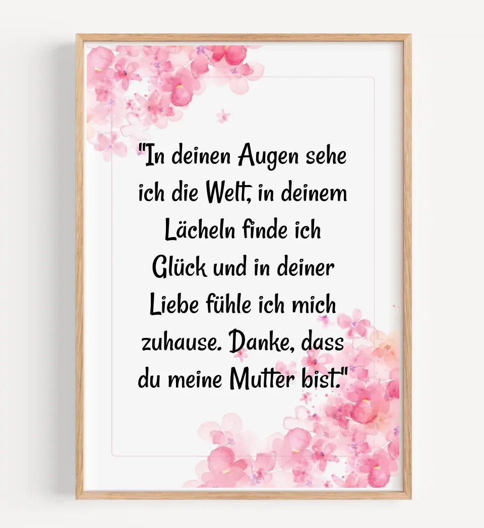 Personalisiertes Poster Geschenk für Mama von Tochter mit Spruch - Cantty