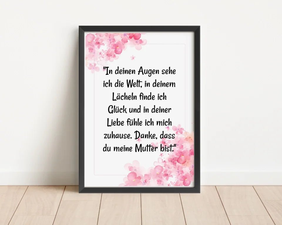 Personalisiertes Poster Geschenk für Mama von Tochter mit Spruch - Cantty