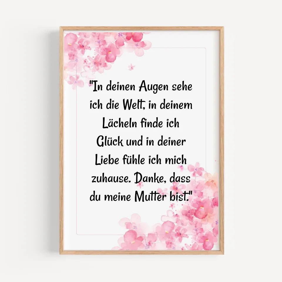 Personalisiertes Poster Geschenk für Mama von Tochter mit Spruch - Cantty