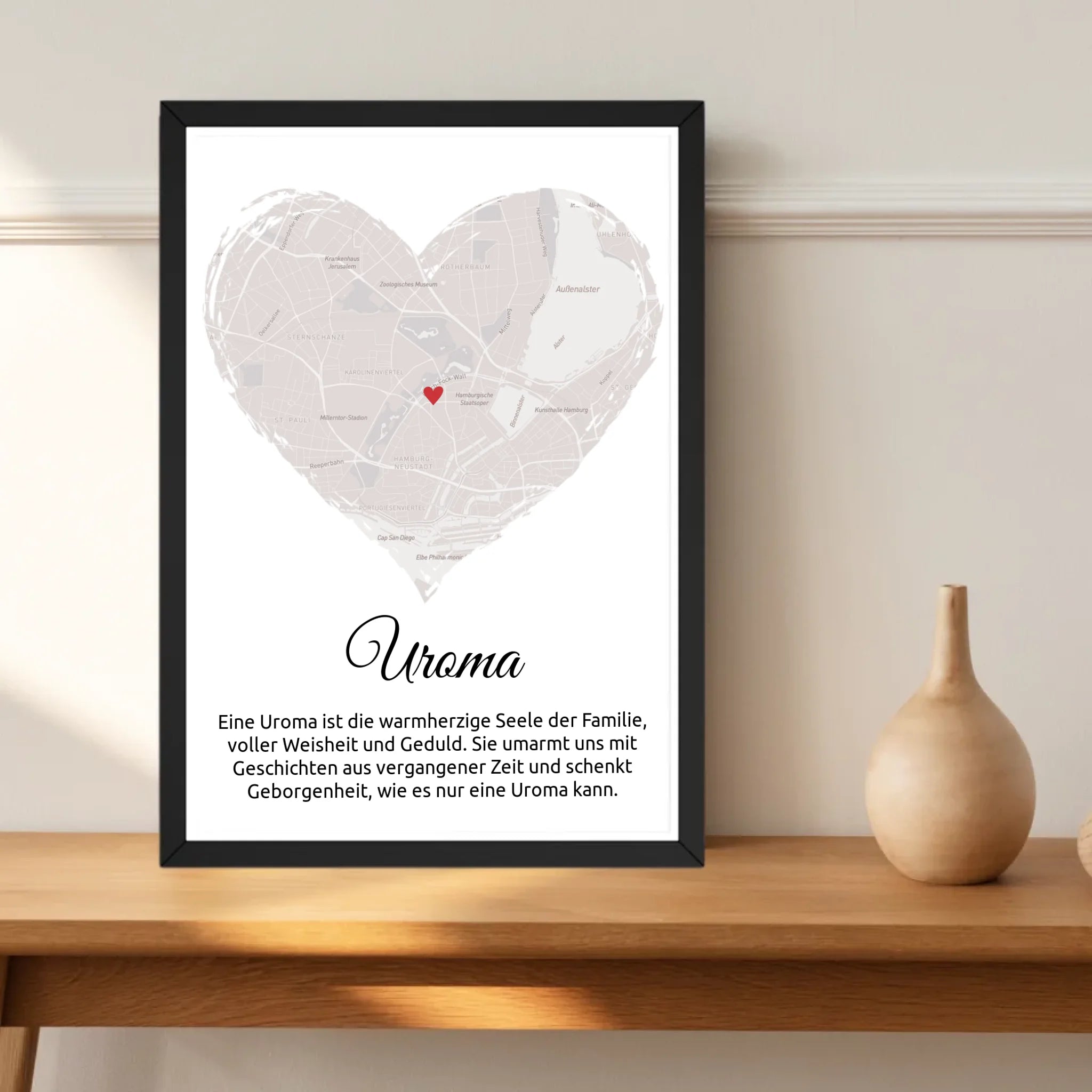 Personalisiertes Uroma Poster Stadtkarte Geschenk - Cantty