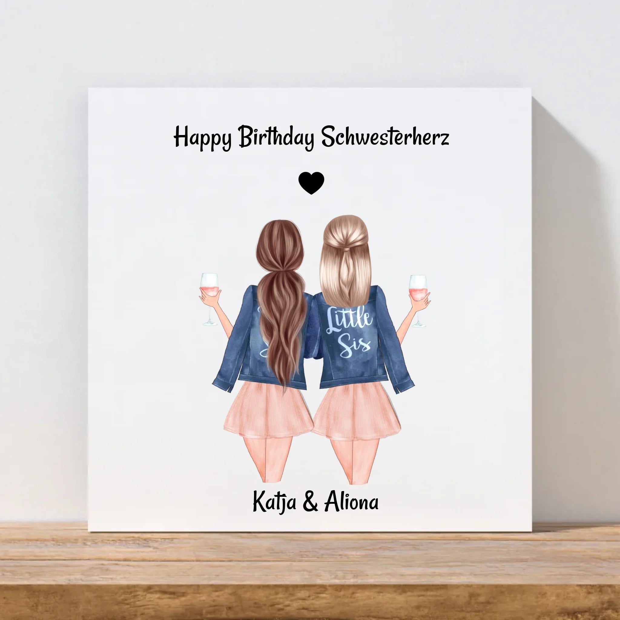 Persönliches Geschenk für Schwester Leinwandbild - Cantty