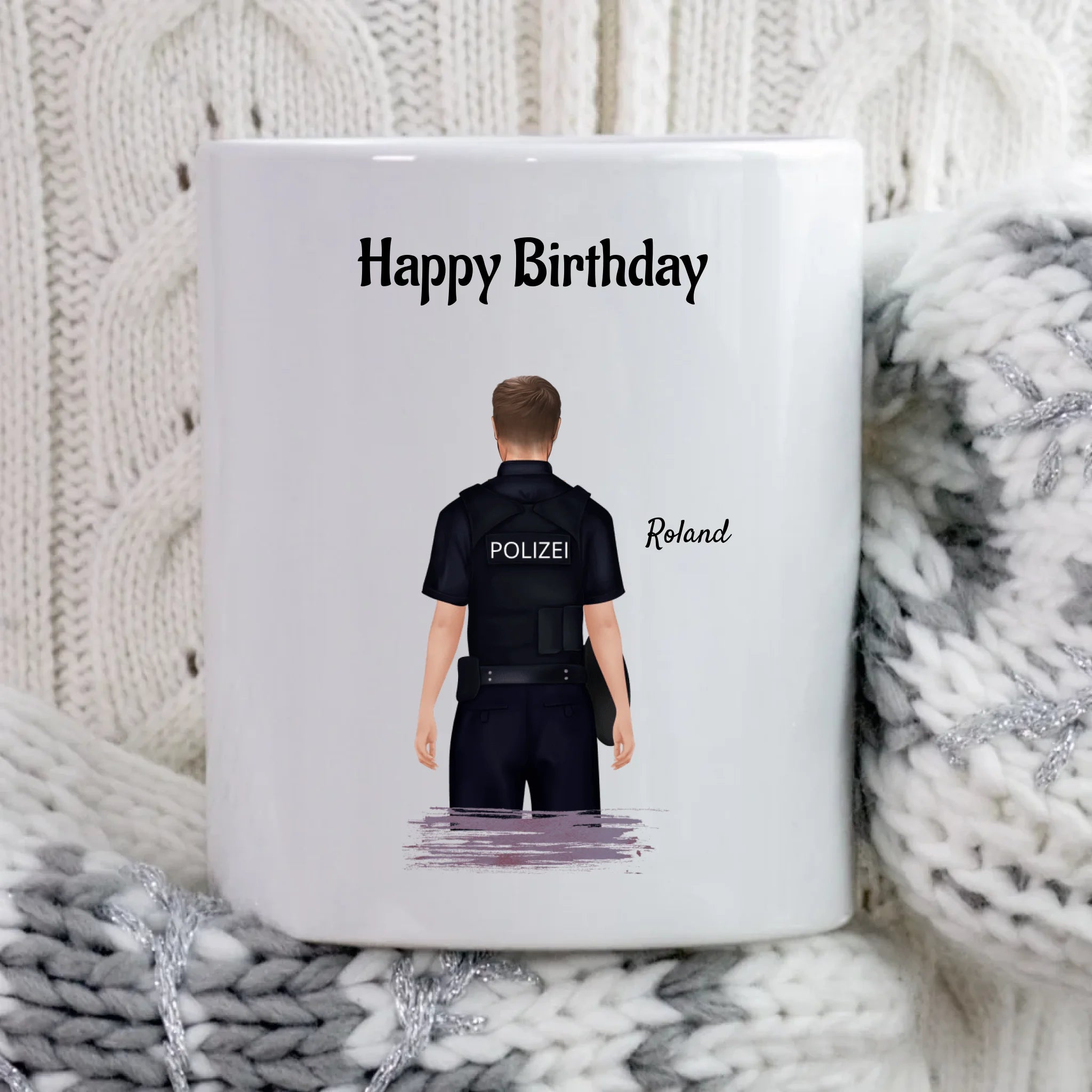 Polizei Mann Tasse Geschenk personalisiert - Cantty