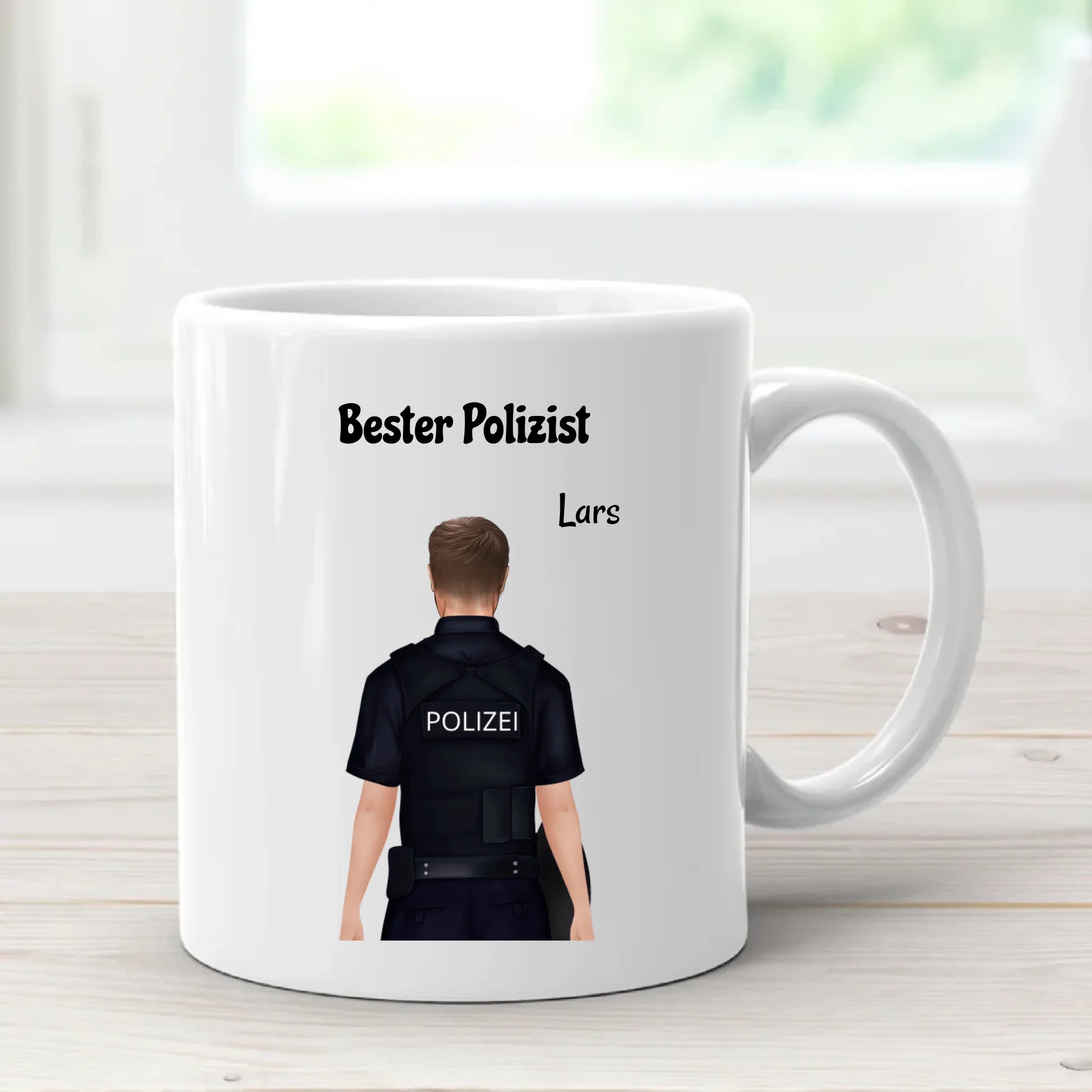 Polizei Tasse für Mann Geschenk personalisiert - Cantty