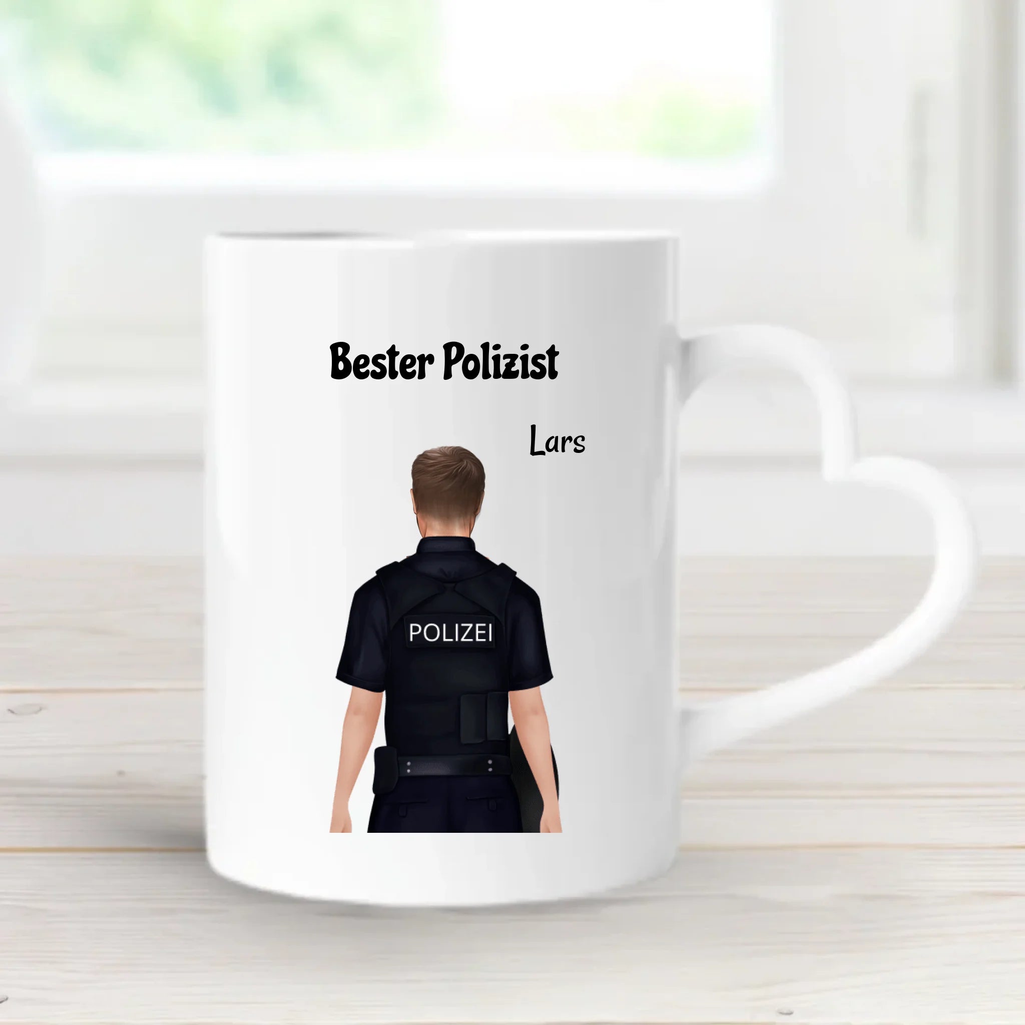 Polizei Tasse für Mann Geschenk personalisiert - Cantty