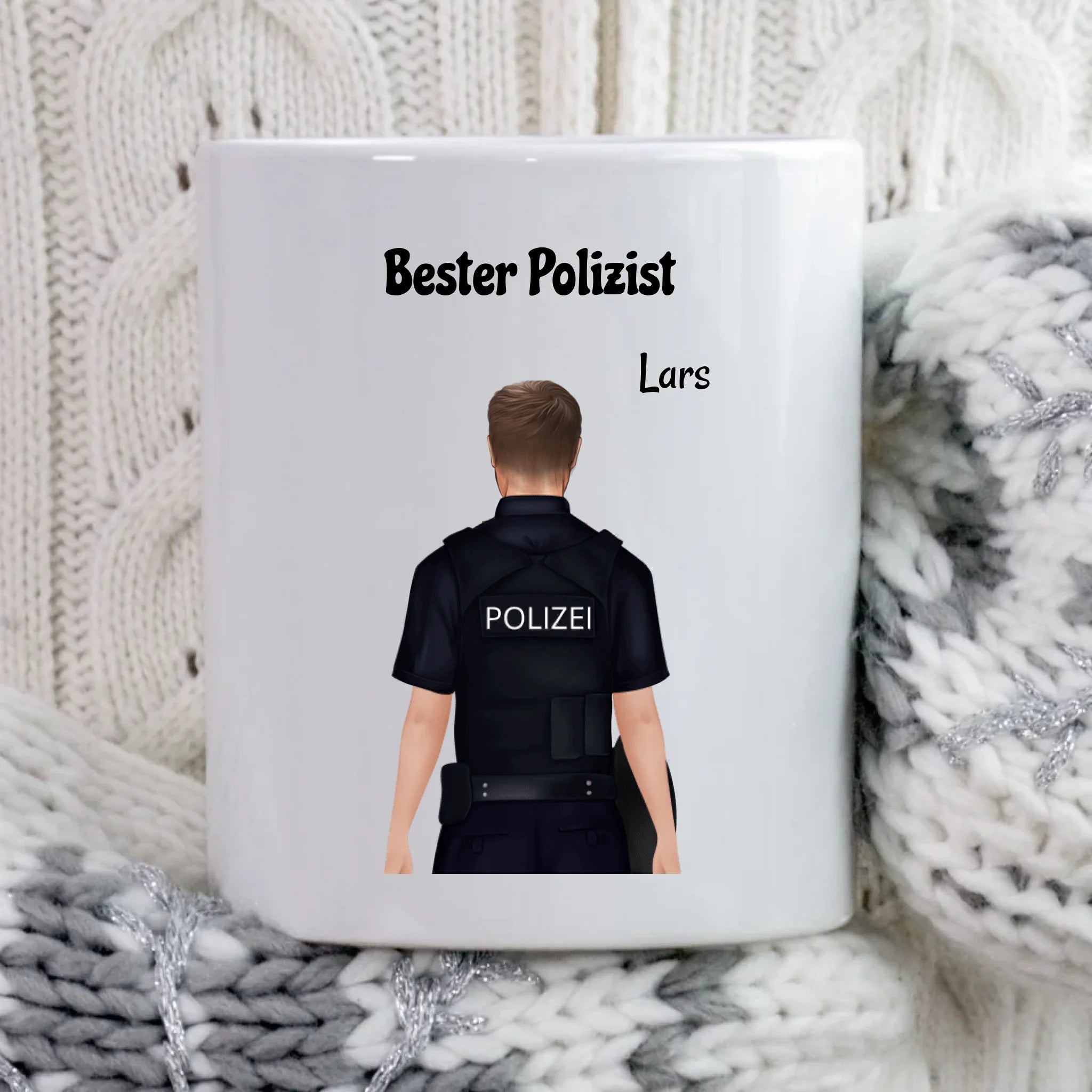 Polizei Tasse für Mann Geschenk personalisiert - Cantty