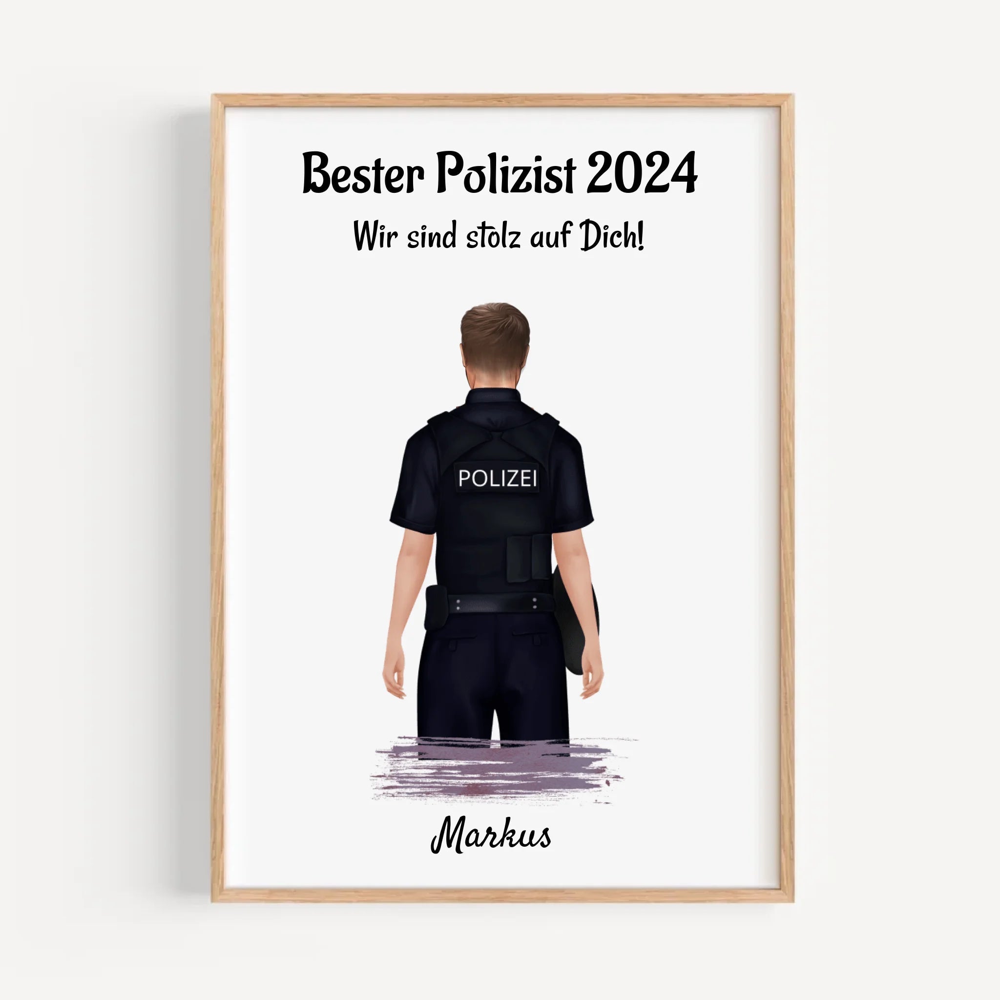 Polizist Mann Abschluss Ausbildung Poster Geschenk - Cantty