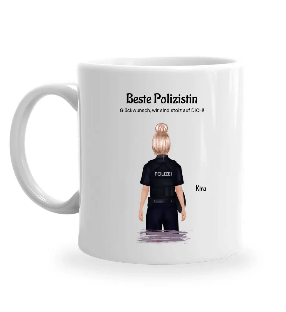 Polizistin Tasse Geschenk personalisiert - Cantty