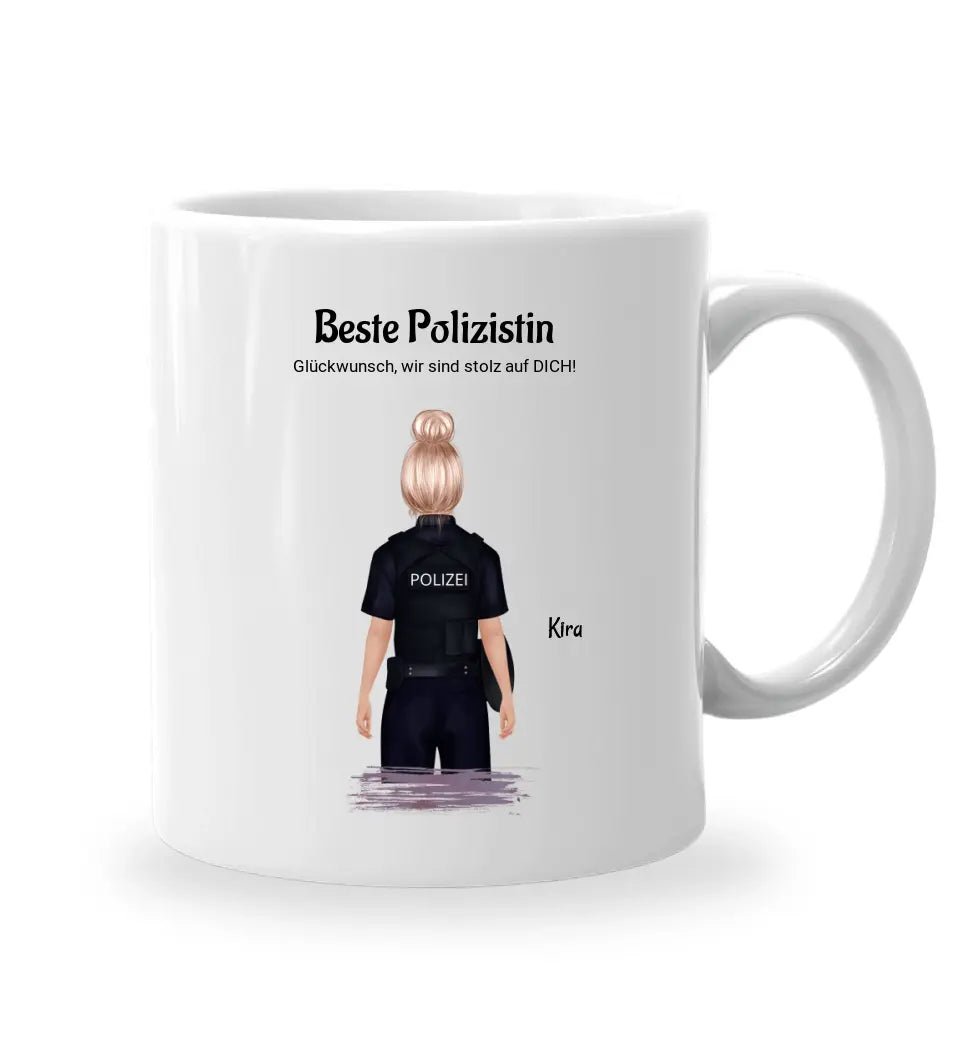 Polizistin Tasse Geschenk personalisiert - Cantty