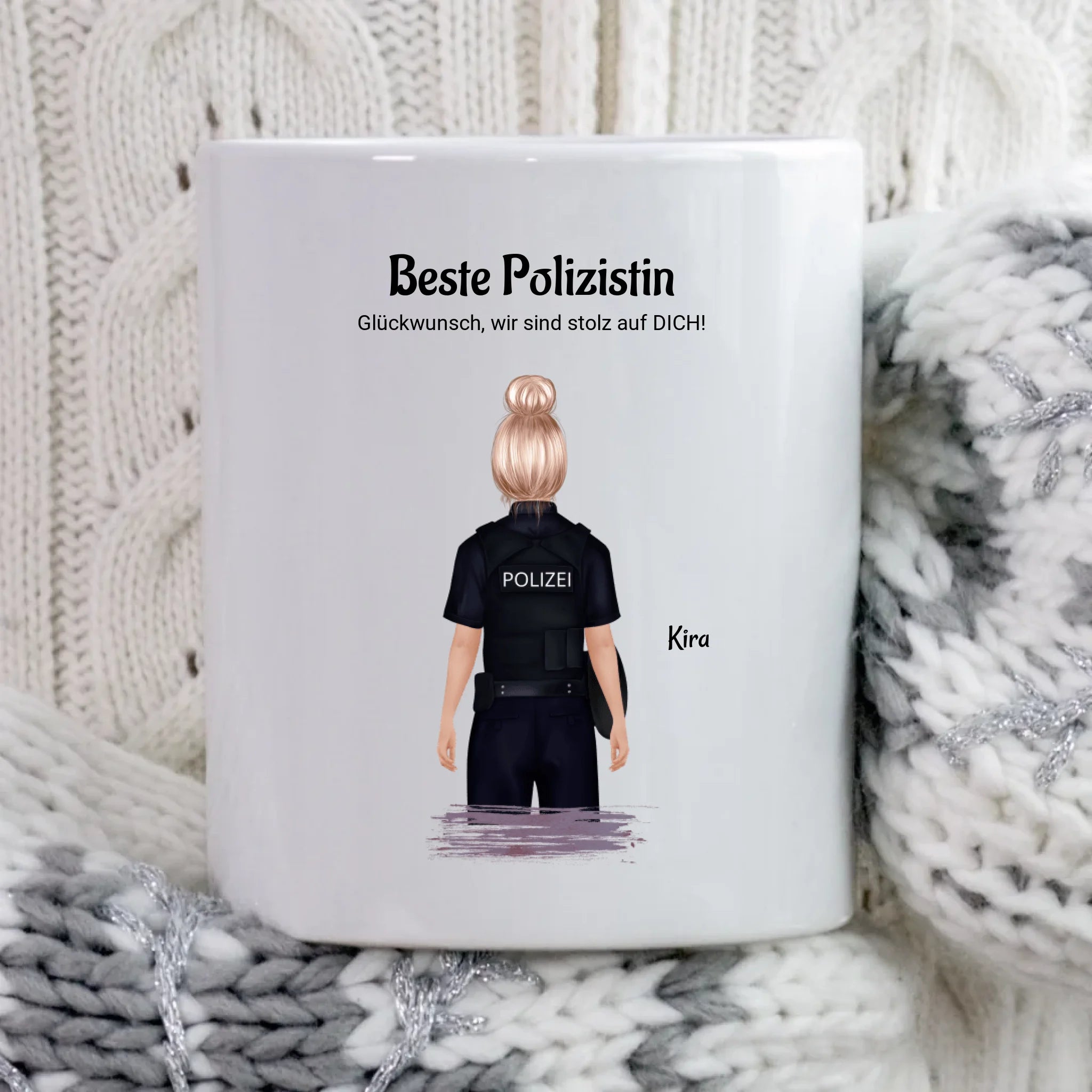 Polizistin Tasse Geschenk personalisiert - Cantty