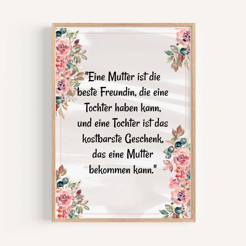 Poster mit Spruch für Mutter und Tochter - Cantty