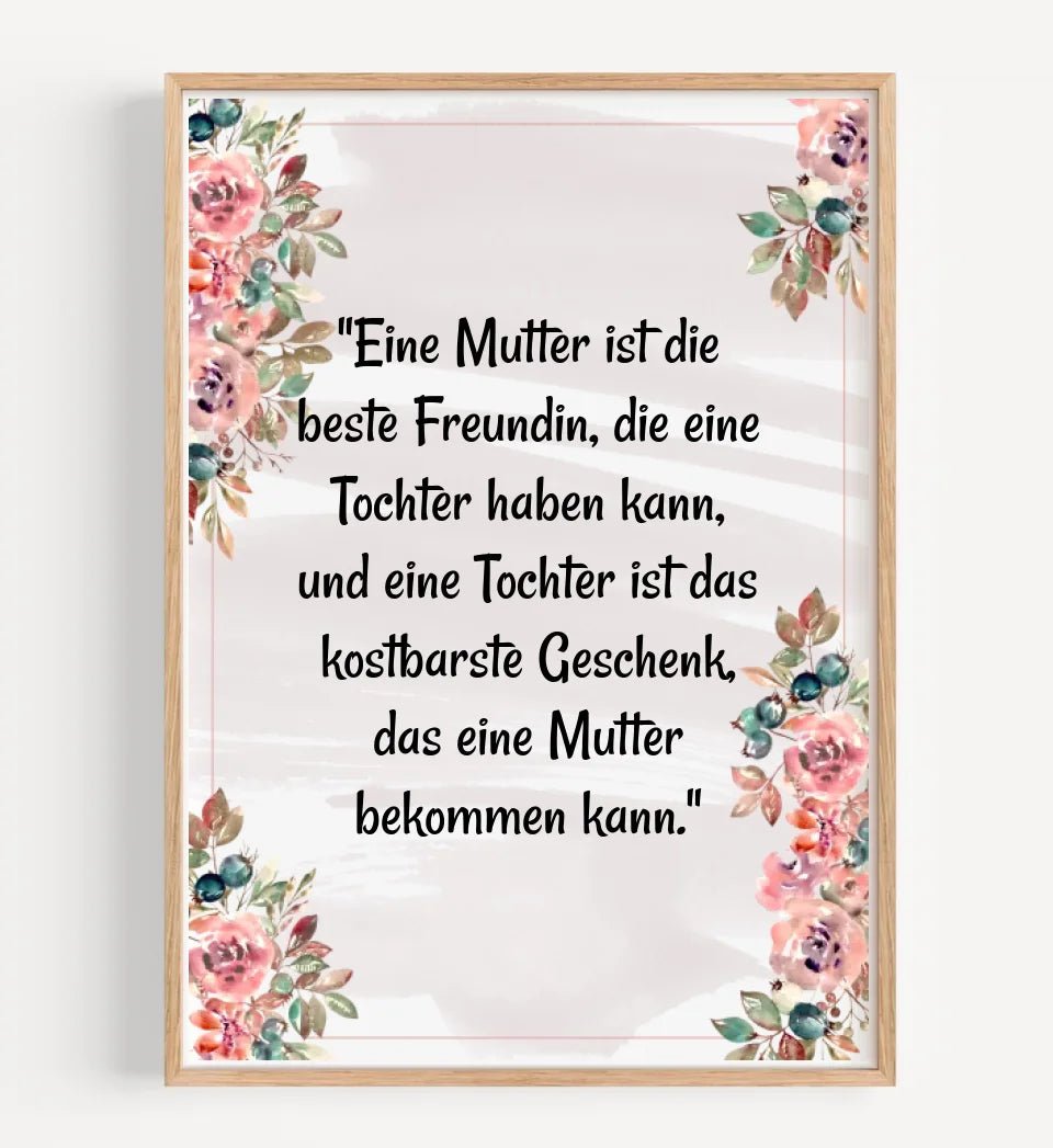 Poster mit Spruch für Mutter und Tochter - Cantty