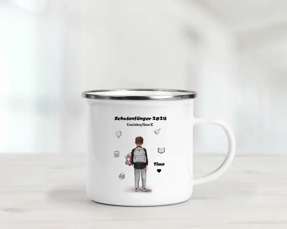 Schulanfang Tasse personalisiert für kleinen Jungen - Cantty