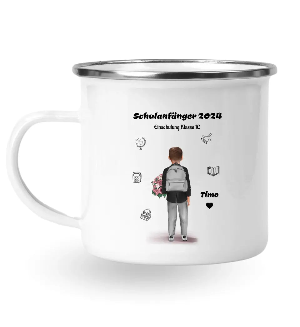 Schulanfang Tasse personalisiert für kleinen Jungen - Cantty